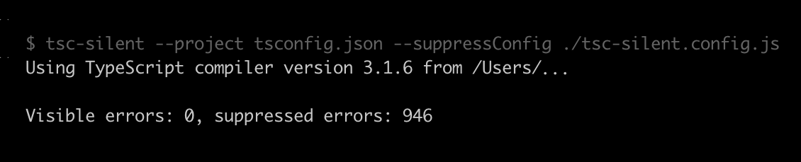 tsc-silent output